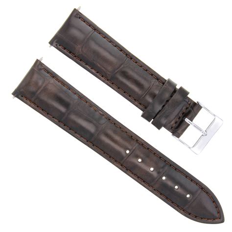 breitling 22mm brown leather strap